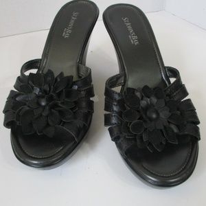 Black St. Johns Bay Black Strappy Heels